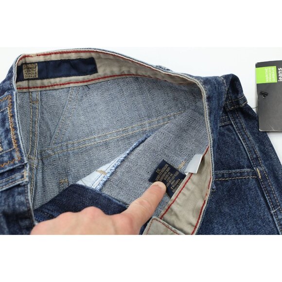 NOS Vintage 90s Marithe Francois Girbaud Mens 32 Baggy Denim Jean Shorts Indigo - Picture 6 of 10